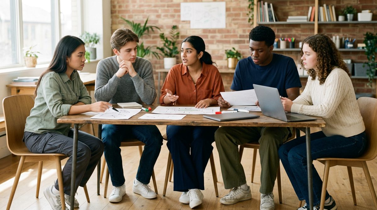 Five students in a shared decision situation