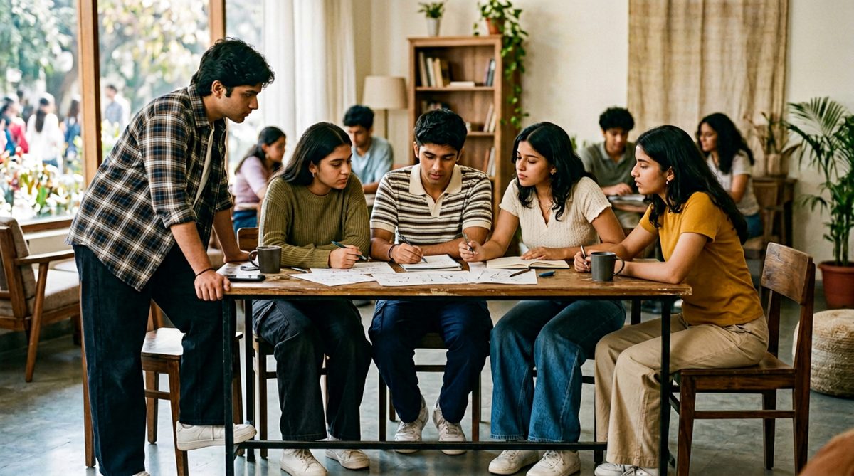 Students in an unstructured decision moment