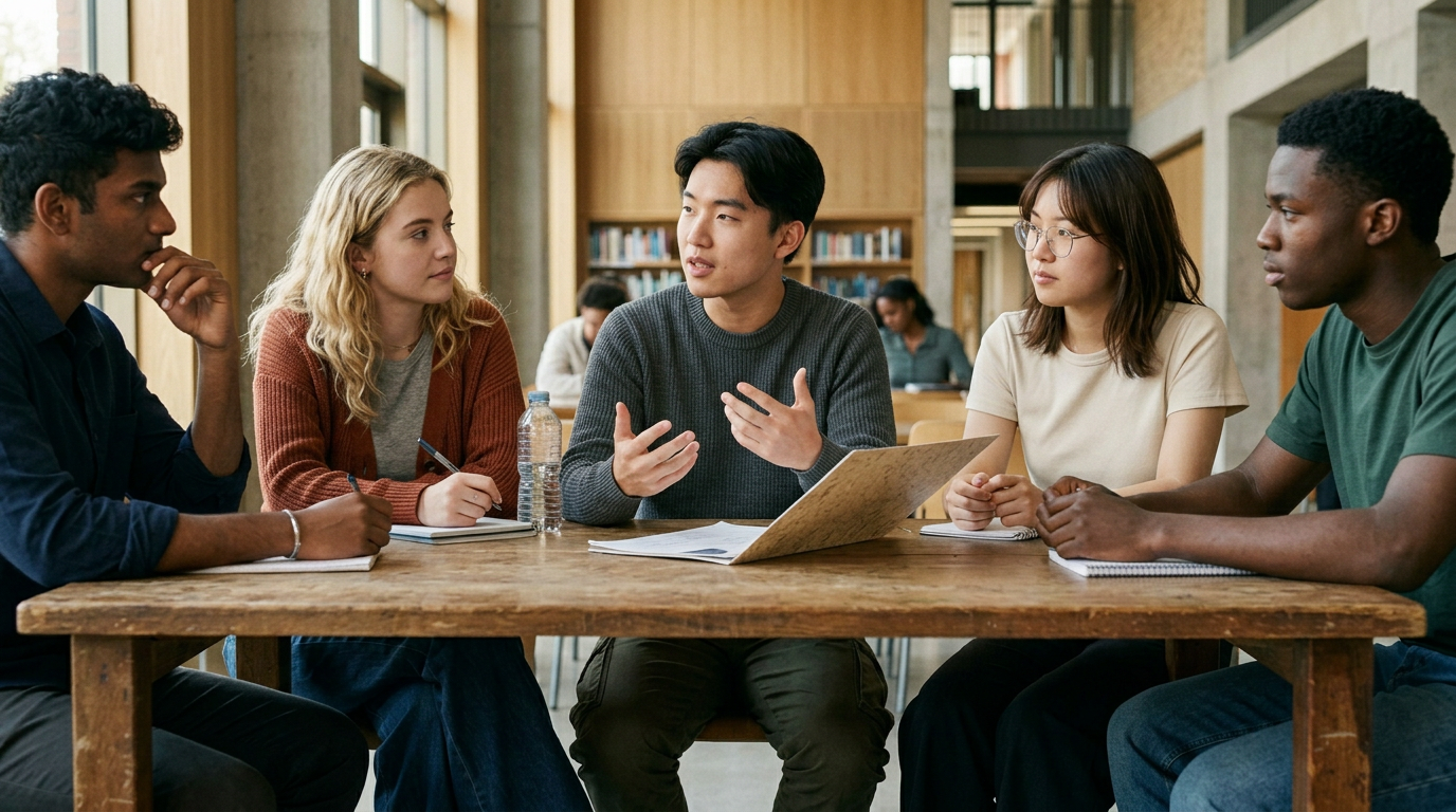 Students entering an unfamiliar post-school group situation